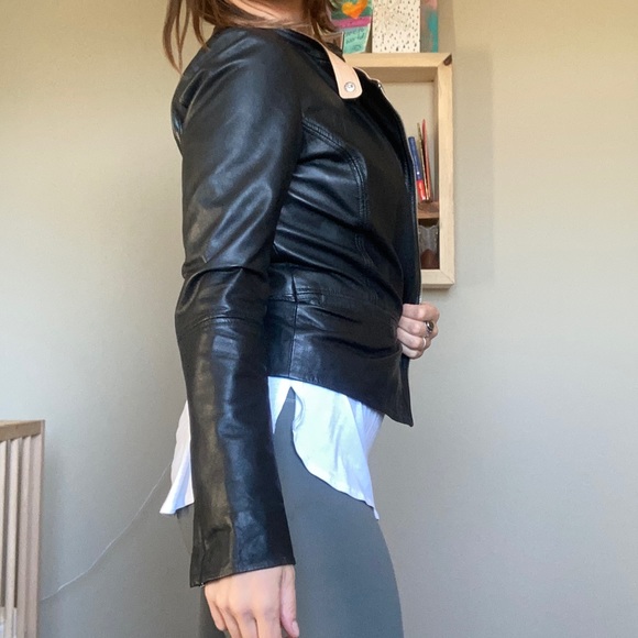Black leather jacket - Picture 7 of 8